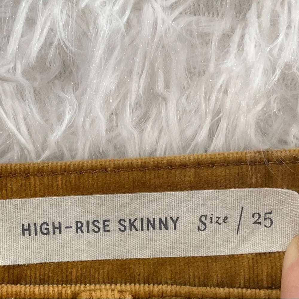 Anthropologie Pilcro Womens Velvet Feel Jeans Size 25 Marigold Skinny - Picture 5 of 10